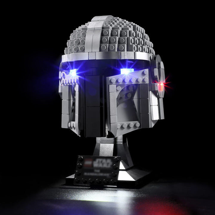 BRIKSMAX Led Beleuchtungsset für Lego Star Wars Mandalorianer Helm - Compatible with Lego 75328 Baus