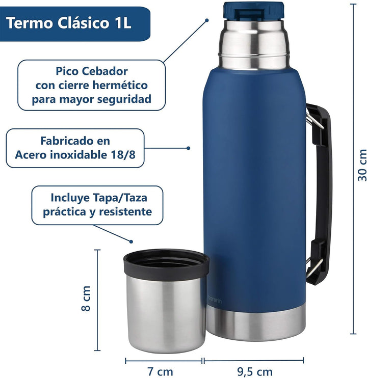 Kit Mate Argentino - Mate Argentino, Yerba Mate, Glühbirne, argentinische Produkte, Blau, Blau