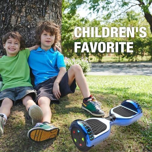 GeekMe Hoverboards 6.5”Zweimotoren 2-Rad-Hoverboards Hoverboards mit LED-Leuchten Bluetooth blue col