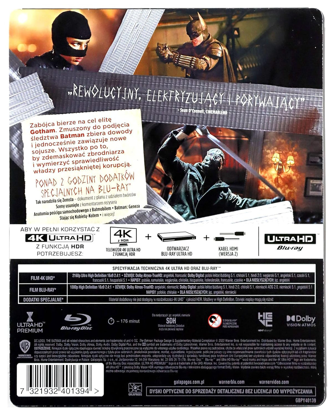 The Batman steelbook 4K [2Blu-Ray] [Region Free] (Deutsche Sprache. Deutsche Untertitel), Blu-ray