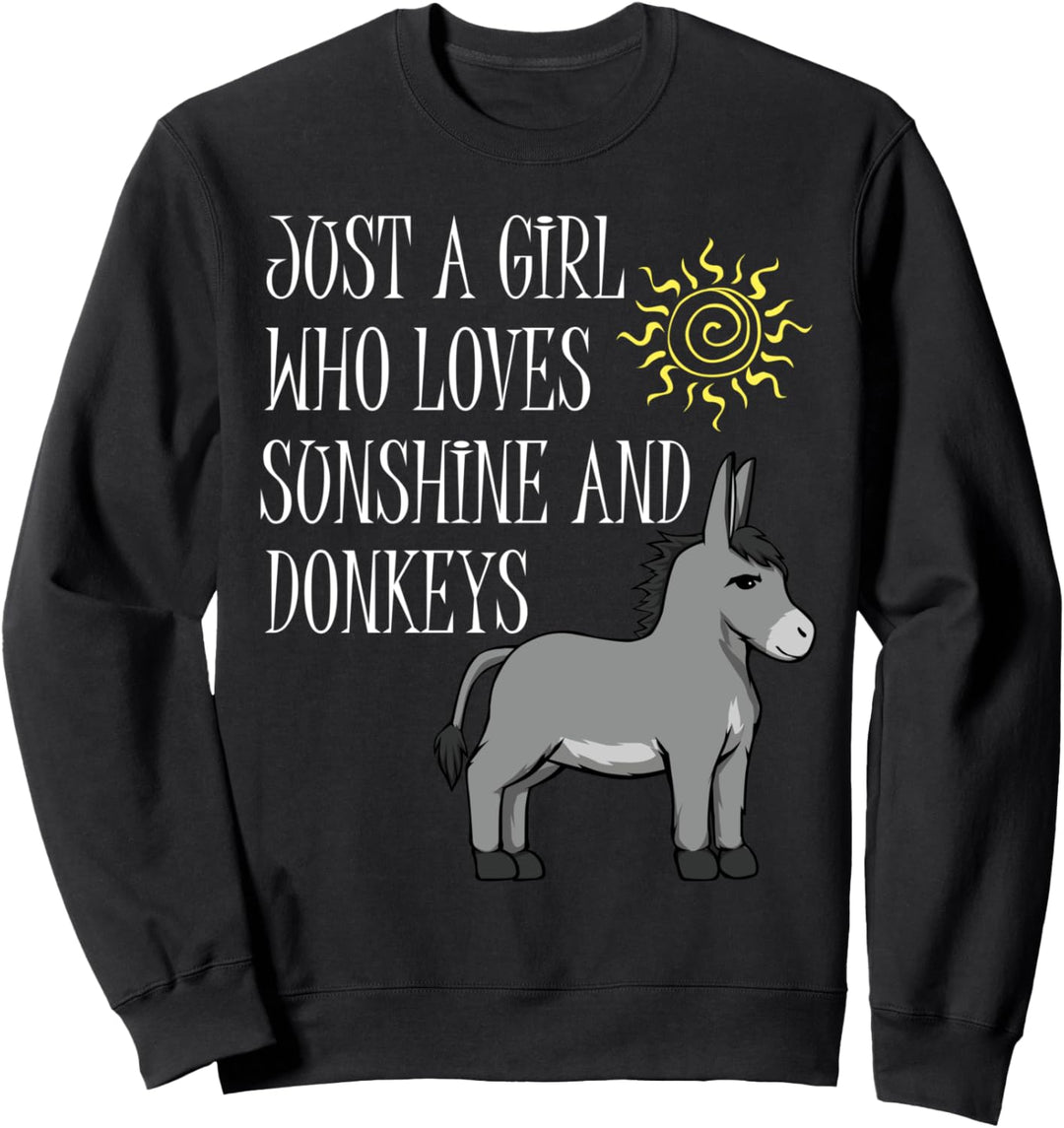 Mädchen mag Esel Niedliche Maultier Tier Sweatshirt