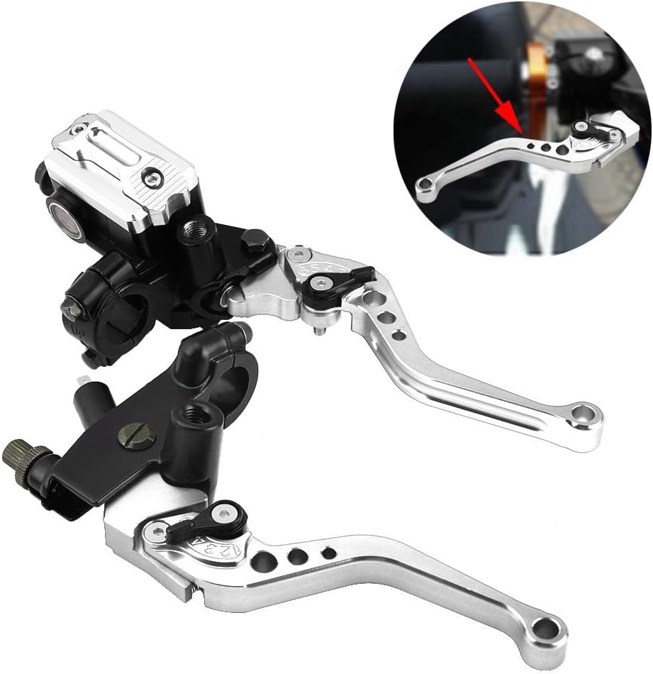 Keenso Motorrad Brems- und Kupplungshebel, 1 Paar Motorrad 7/8 Zoll Lenker Brems- und Kupplungshebel