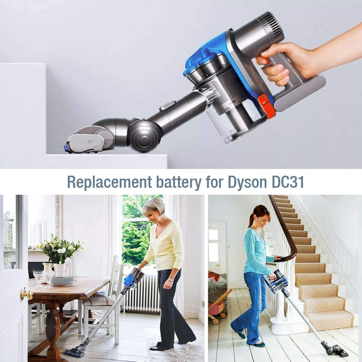 Powerextra 22.2V 4000mAh Ersatzakku für Dyson DC31 DC34 DC35 DC44 (NUR FÜR TYP A)