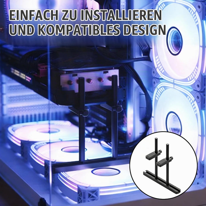 GPU Halterung mit Niveau: Höhenverstellbare Grafikkarten Stütze Zwei Stützstangen, Verhindert GPU Dr