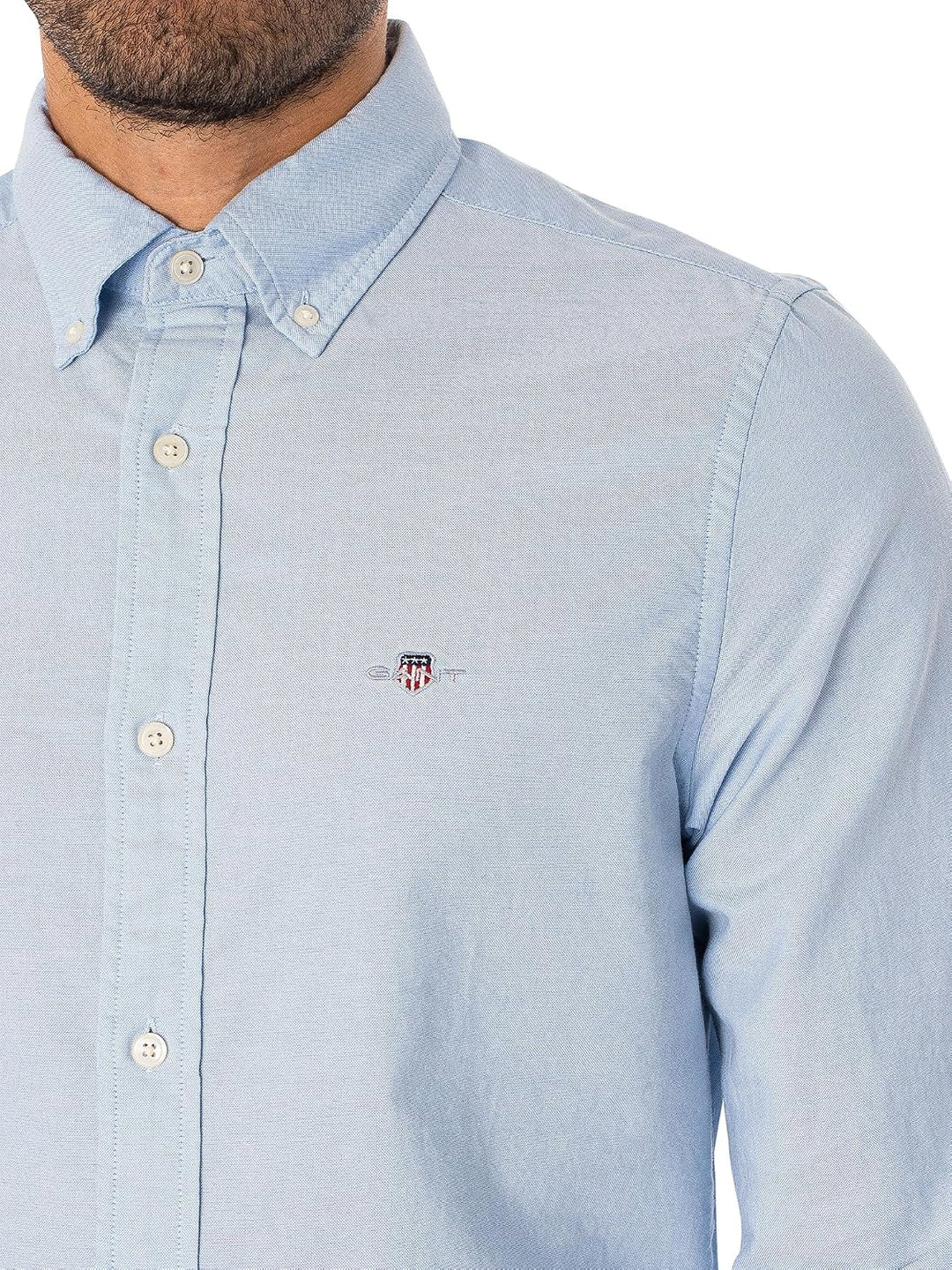GANT Herren Slim Oxford Shirt Hemd L Light Blue, L Light Blue
