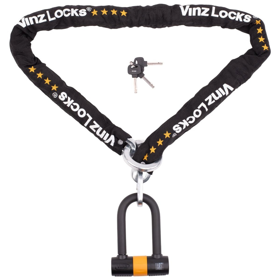 VINZ Oyu Kettenschloss ø11mm | ART 4 Zertifikat | Motorradschloss Kette Mopedschloss | sicheres Moto