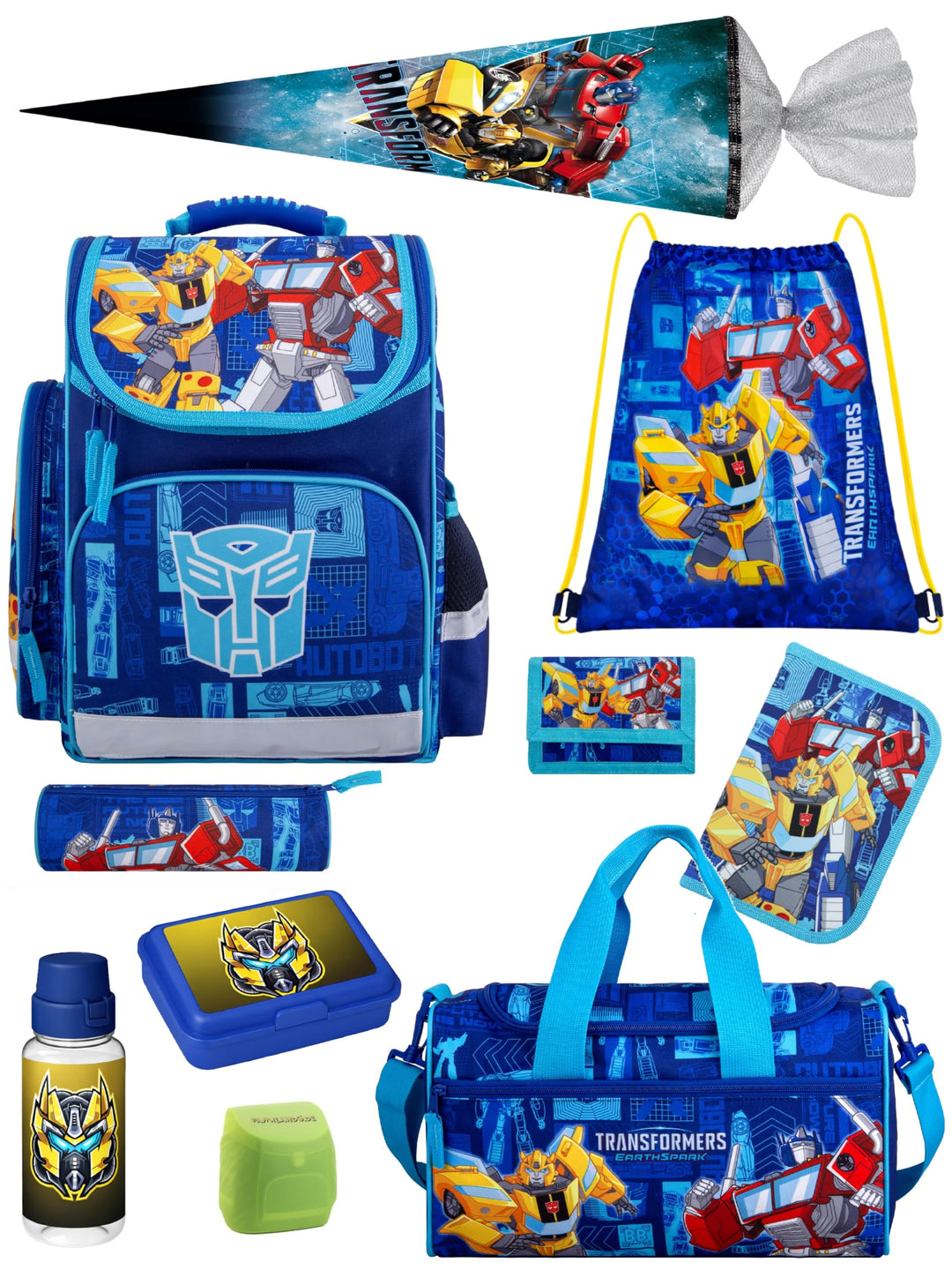Familando Transformers Schulranzen 1. Klasse für Jungen und Mädchen · ergonomischer Tornister · Jung