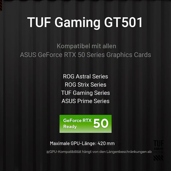 ASUS TUF Gaming GT501 White Edition Mid-Tower Computergehäuse für bis zu EATX Motherboards mit 2 x U