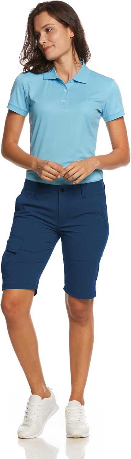Jeff Green Damen Elastische Schnell Trocknende Kurze Leichte Outdoor Funktions Hose Mina 46 Navy Peo