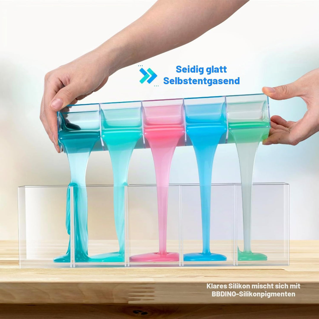 BBDINO Silikonform-Set, flüssiges Silikon für die Formenherstellung, 30 A klar, hochfester Silikongu