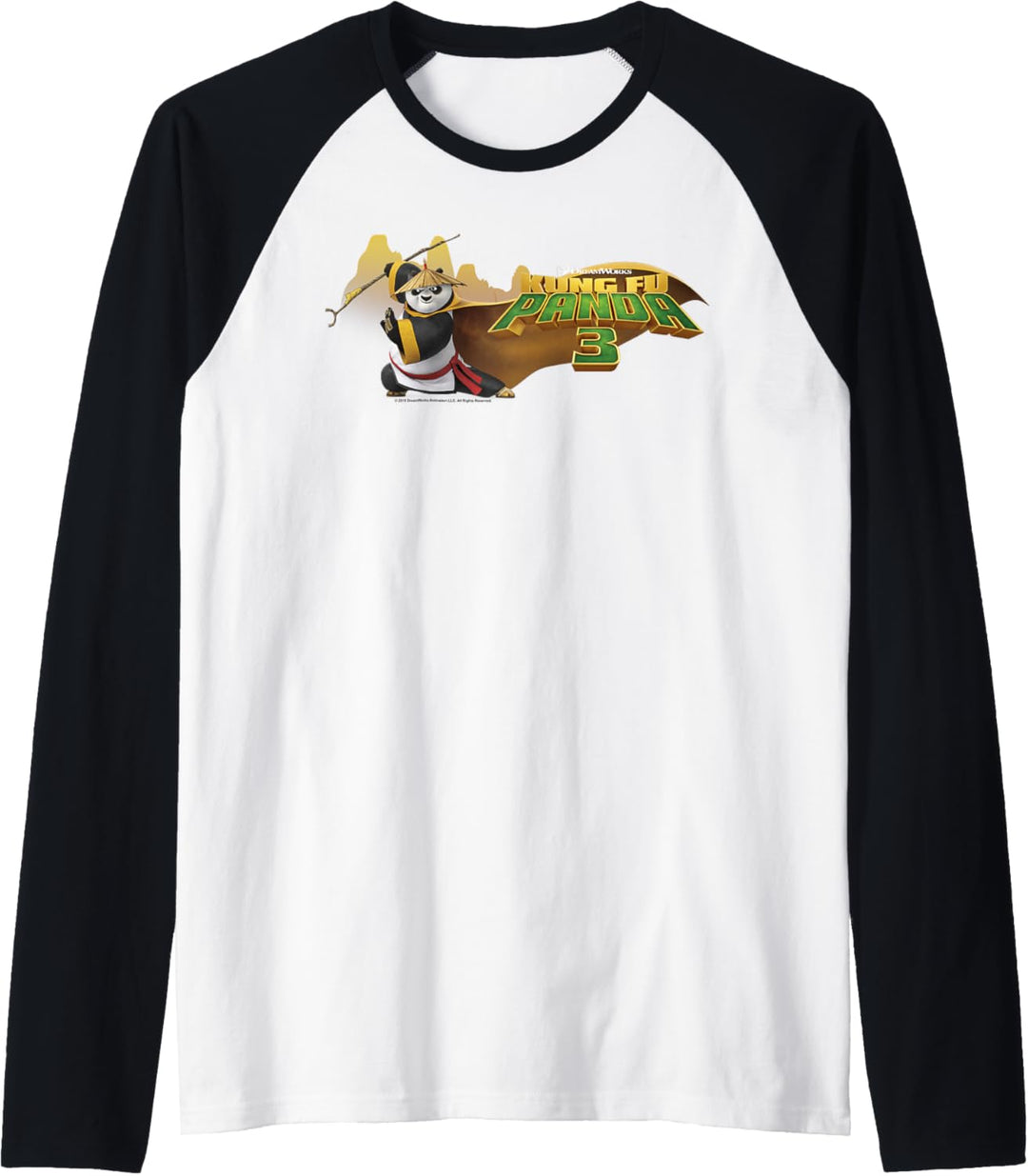 Kung Fu Panda Master Po Portrait Movie Logo Raglan