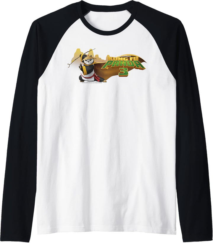 Kung Fu Panda Master Po Portrait Movie Logo Raglan