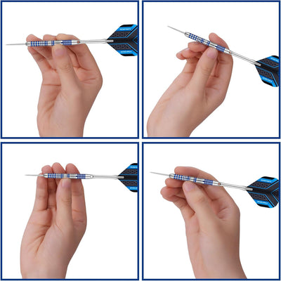 WIN.MAX Dartpfeile mit Metallspitze 90% Tungsten 3 Stück 90% Wolfram Stahl Darts 18-28 Gramm Dart pr