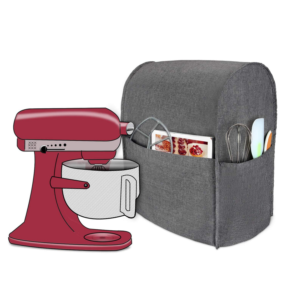 Luxja Staubschutzhülle für KitchenAid Küchenmaschine und zusätzliches Zubehör (geeignet für 5,6-7,5