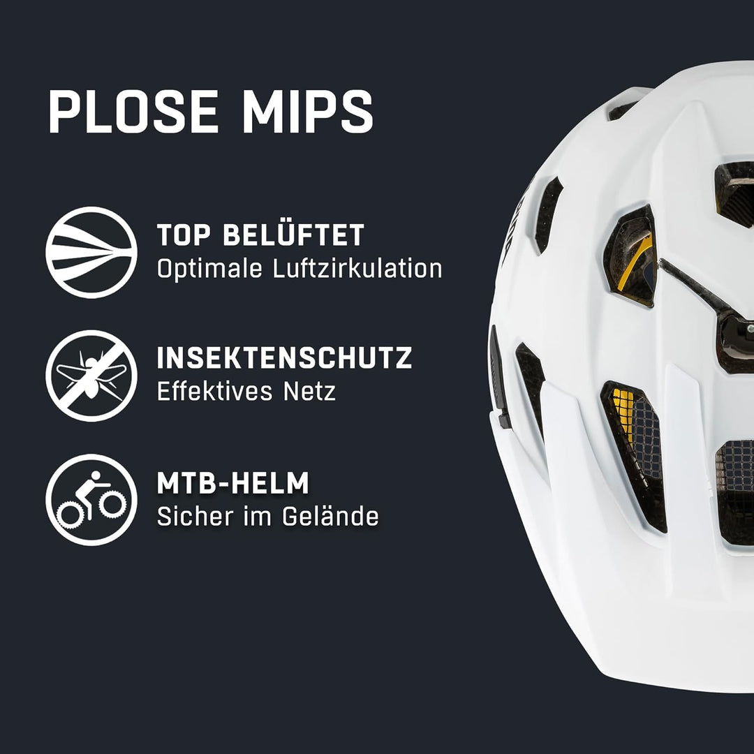 ALPINA PLOSE MIPS - Sicherer und Komfortabler MIPS Enduro & MTB Fahrradhelm Mit Antibakteriellen Pol