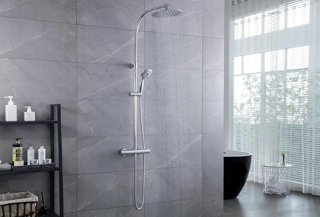 Wirquin 60721389 Milano Comfort Duschsäule mit Thermostatmischer, Comfort