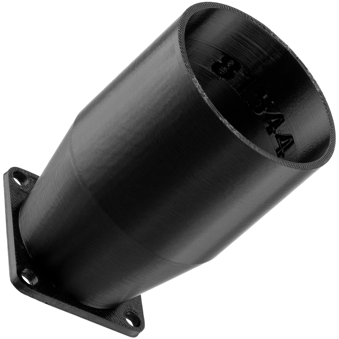 AERZETIX Quadratisch-Rund-Adapter für Luftstrom für Lüftungskanal 40x40 mm Ø48 mm aus ABS-Kunststoff