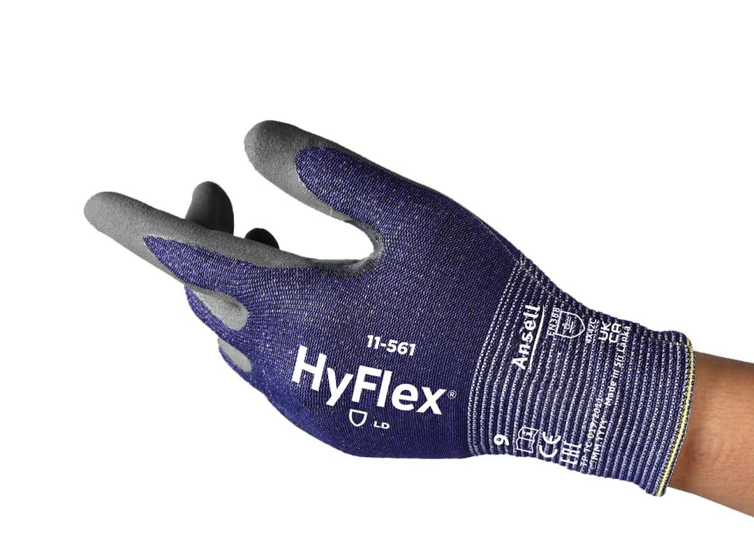 Ansell HyFlex 11-561 Schnittschutz-Handschuhe, Atmungsaktive Nitril-beschichtung, Höchste Weiterreis