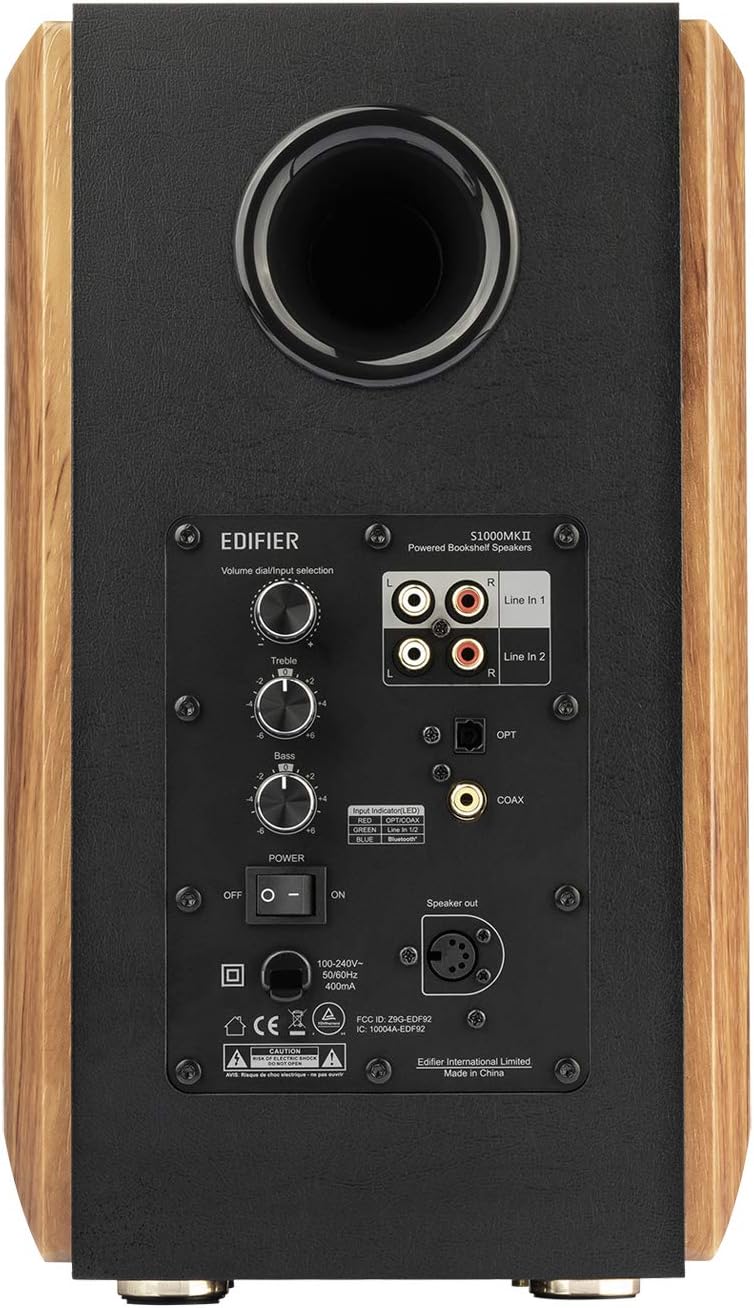 Edifier S1000MKII 2.0 Audiophile aktive Regallautsprecher, 120 Watt Lautsprecher, Bluetooth 5.0 mit