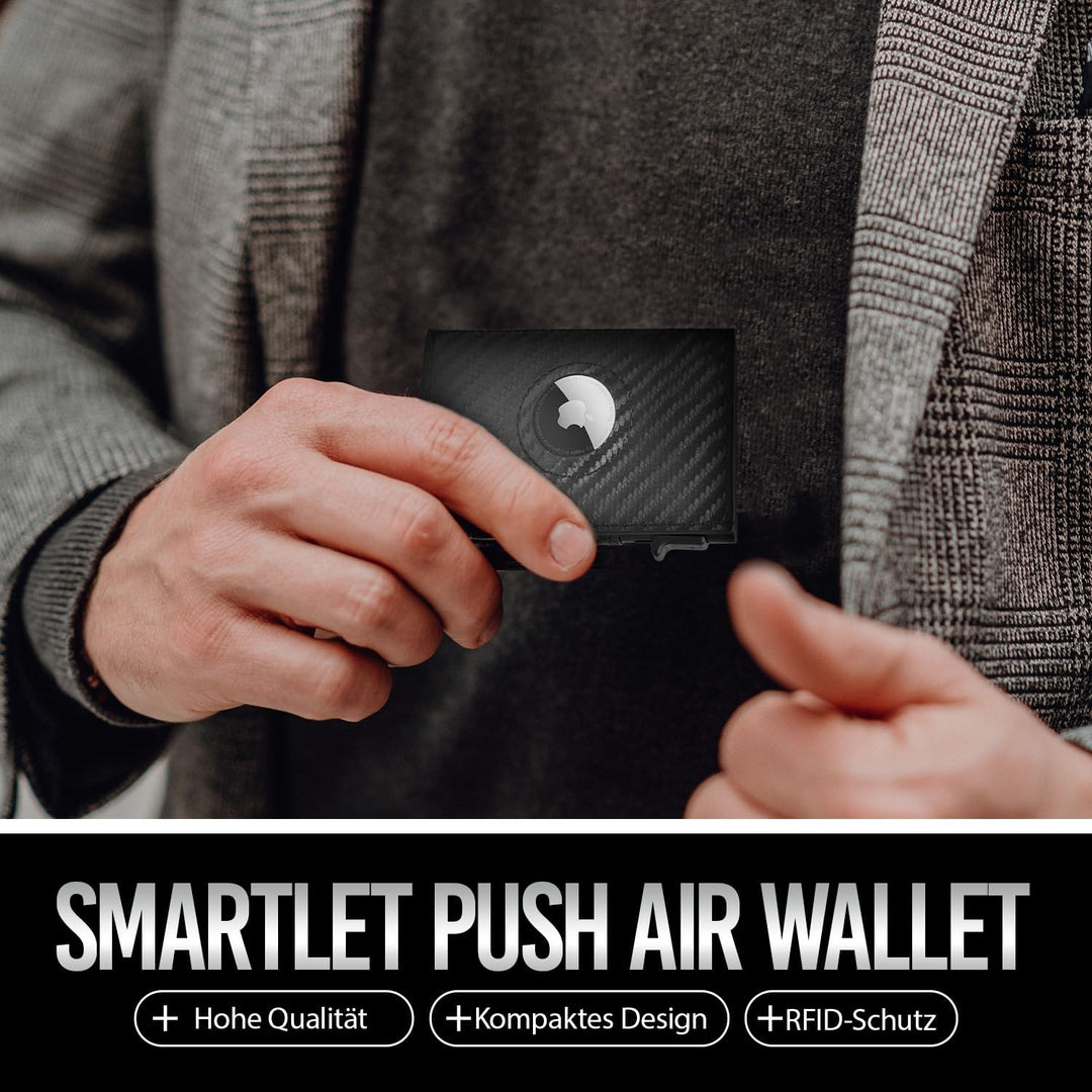 GenTo - AirTag Slim Wallet mit Münzfach - TÜV geprüfter RFID NFC Schutz - Kartenetui Kreditkartenetu
