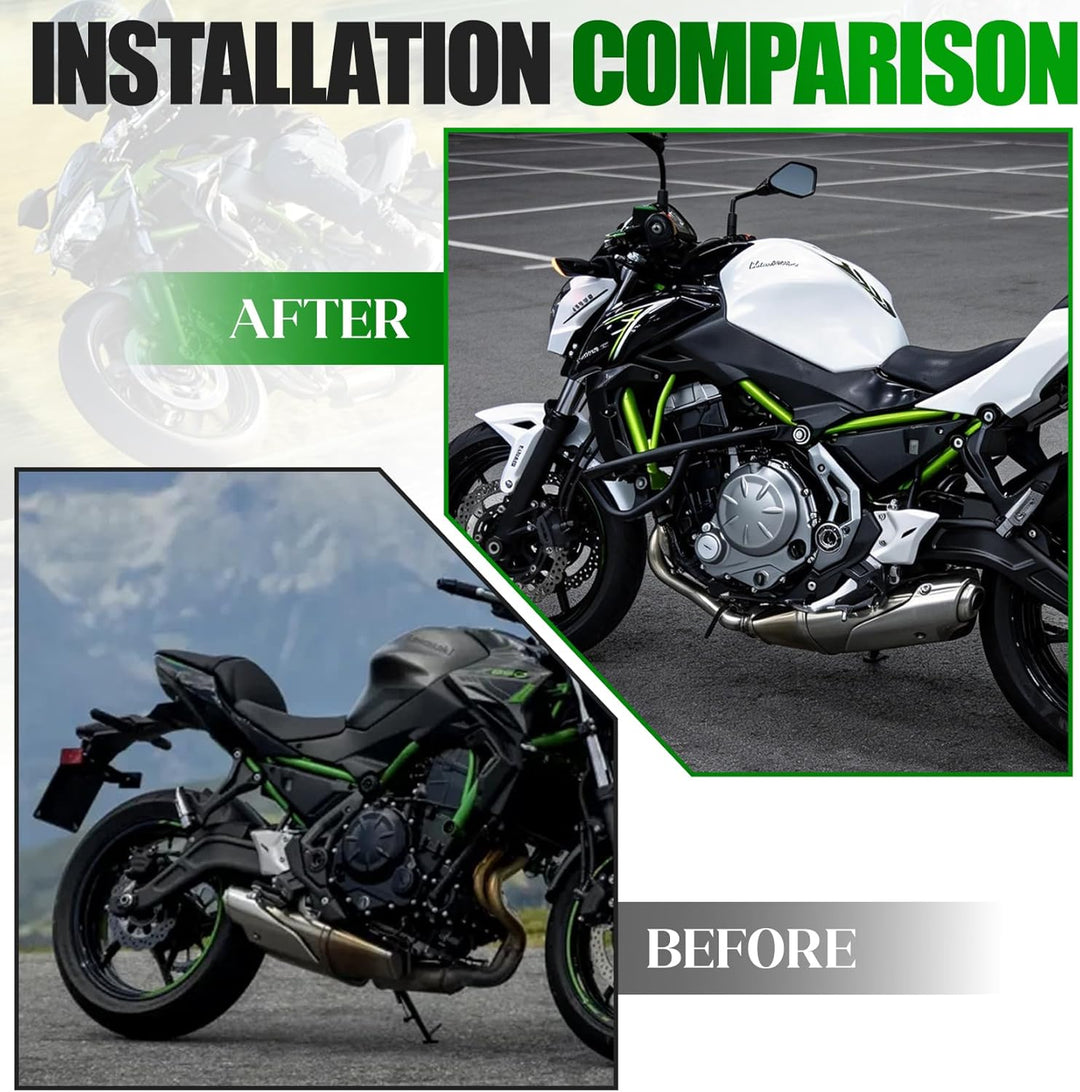 Motorrad Sturzbügel Schutzbügel Unten für Z650 Z 650 2017-2025, Schwarz