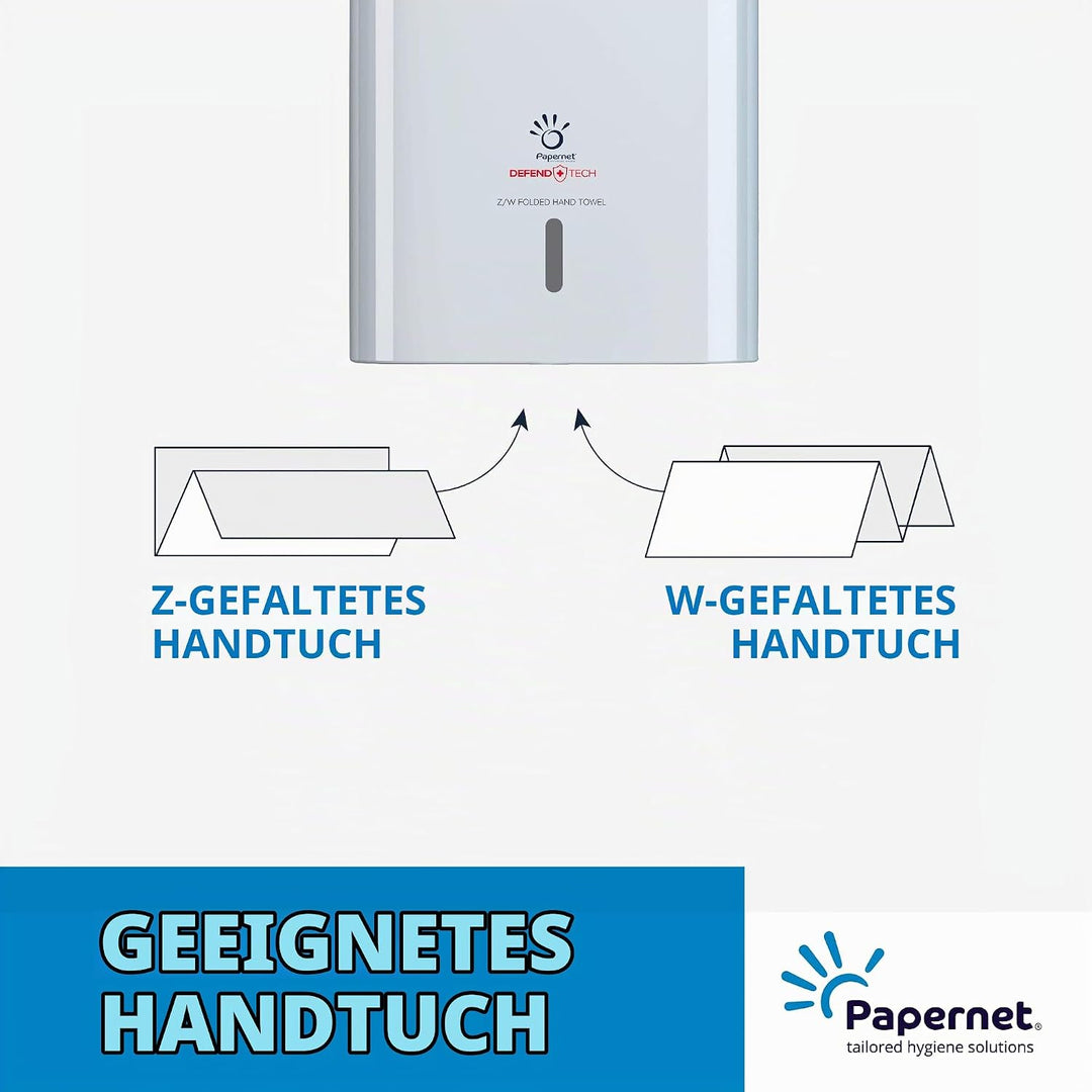 Papernet Defend Tech 416148 Papierhandtuchspender, antibakteriell, kompatibel mit Z/W-Falzhandtücher