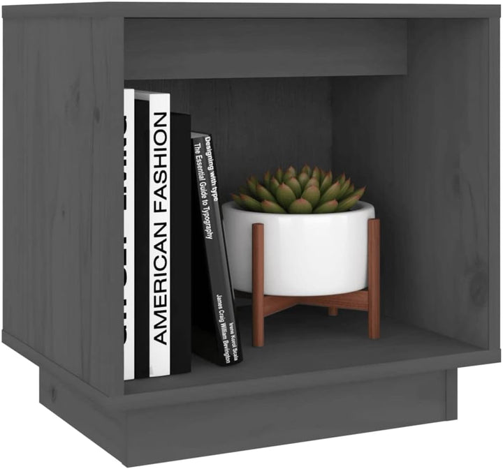 FIRBNUS Bedside Table Nachtkonsole Beistelltisch mit Stauraum Night Stand Nachttisch Grau 40x30x40 c