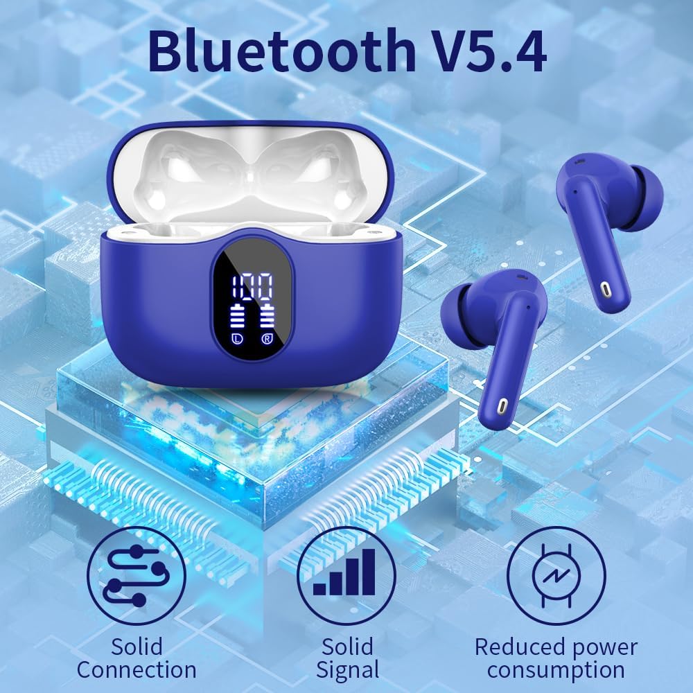 Btootos Bluetooth Kopfhörer, Kopfhörer Kabellos Bluetooth 5.4 Sport In Ear Kopfhörer mit 4 Mikrofon,