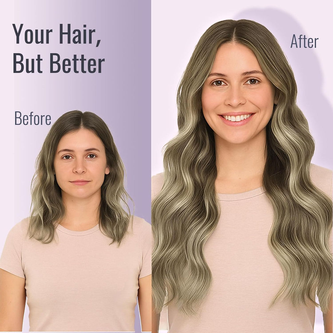 Fshine Haarverlängerung Tape Echthaar 45cm Echthaar Remy Extensions Tape 50 Gramm Balayage Dunkelbra