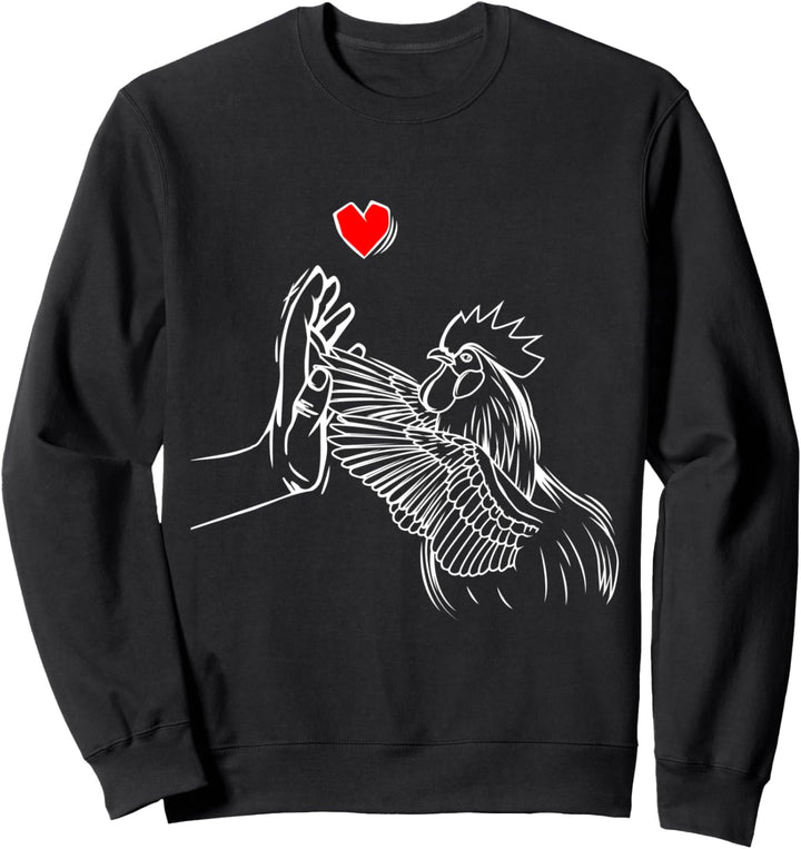 Hühner Liebe Landwirt Huhn Kinder Mädchen Damen Sweatshirt