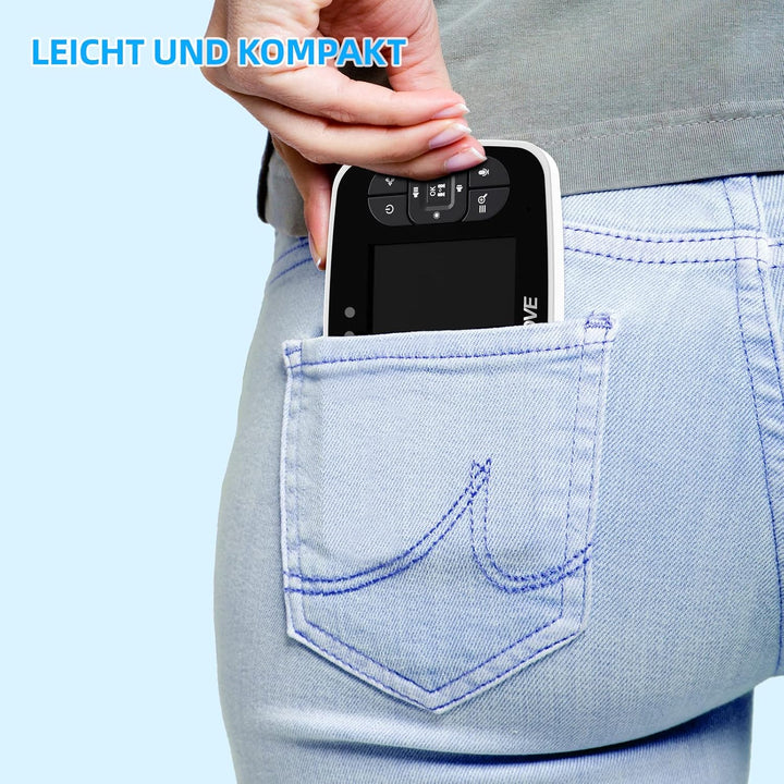 BURNNOVE Babyphone mit Kamera 3,5 Zoll Video Babyphone 355° Schwenk- & 120° Neigefunktion 2X Digital