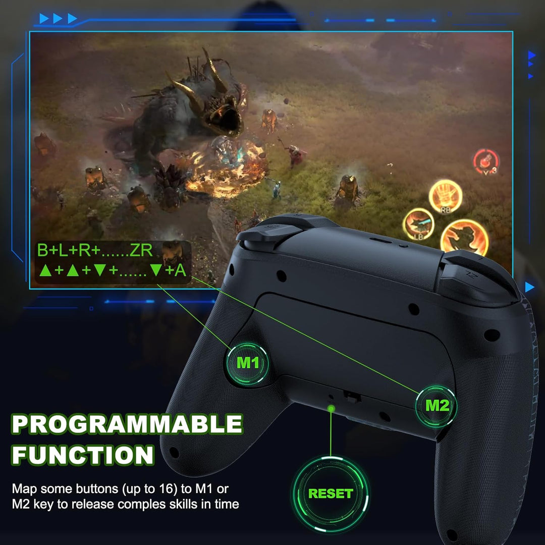 Joso Wireless Controller für PC/Switch/PS4/PS3, Smartphone Controller für iPhone/Android Unterstützt