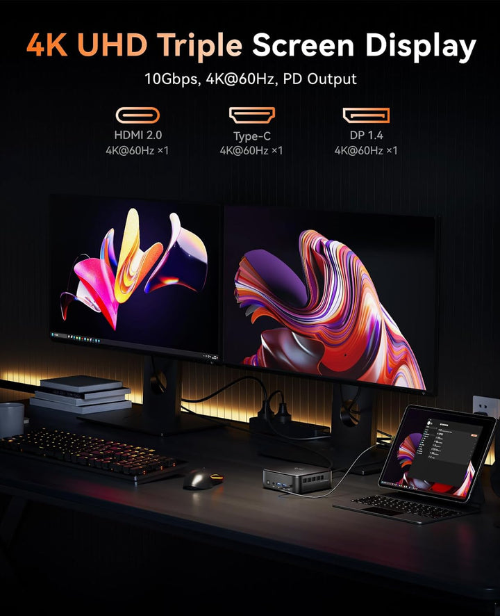 NiPoGi E3B Mini PC AMD Ryzen 7 5700U 32GB Dual DDR4 512GB Nvme PCle3.0 SSD Micro Desktop Computer mi