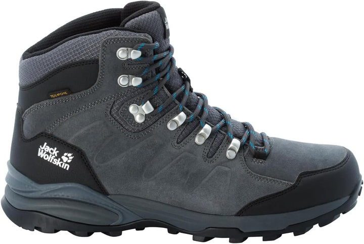 Jack Wolfskin Herren Refugio Texapore Mid M Walking-Schuh 45.5 EU Grey Black, 45.5 EU Grey Black