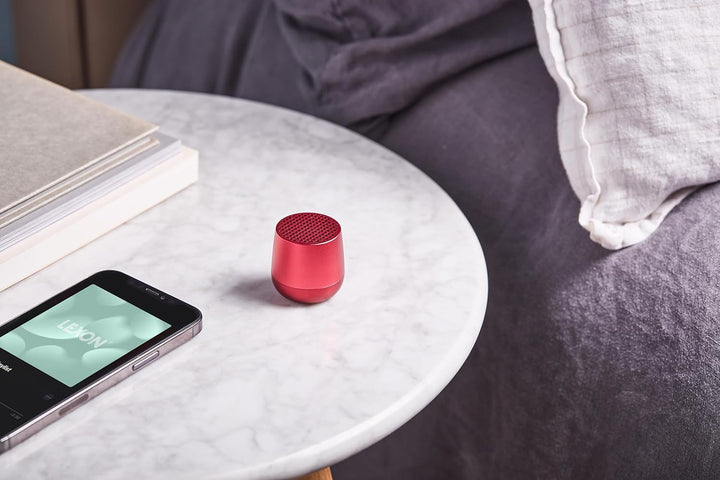 Lexon Mino+ Bluetooth-Lautsprecher (Dunkelrot), Dunkelrot
