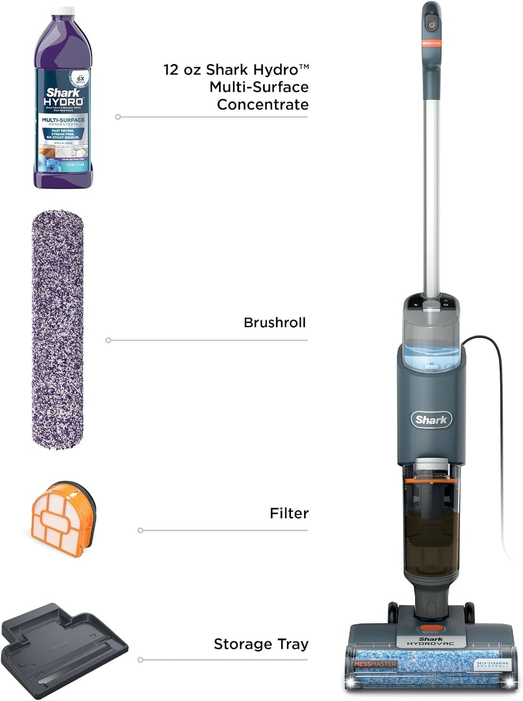 Shark WD161 HydroVac MessMaster Nass- und Trockensauger mit Kabel, 3-in-1-Multiflächen-Staubsauger u