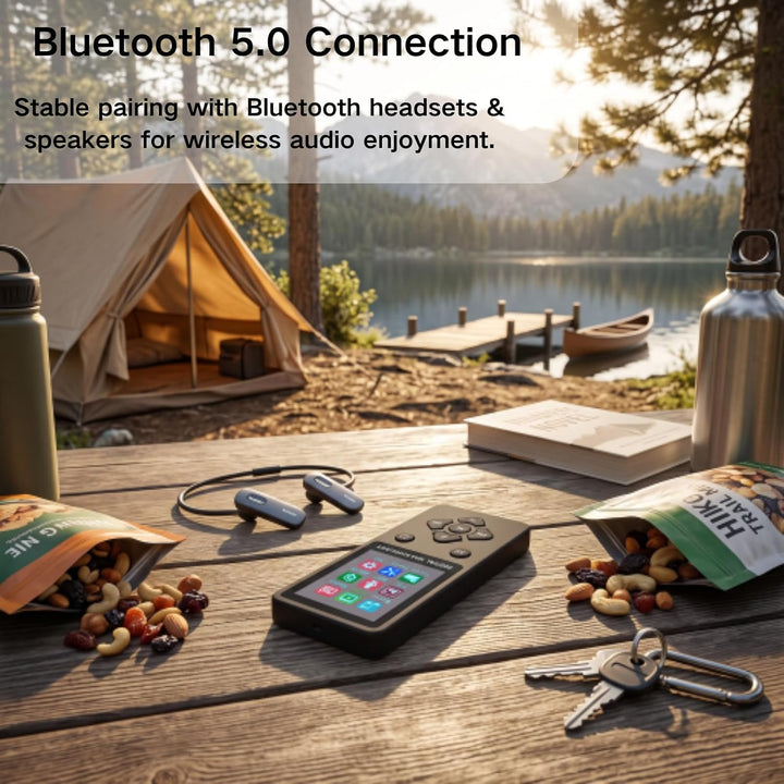 MP3-Player MP4-Player, Verlustfreier HiFi-Musikplayer mit Bluetooth 5.0, 1,8-Zoll-Farbbildschirm, Tr