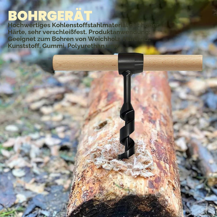 Handbohrer Bushcraft Manueller Schraubenschlüssel, Handbohrer Outdoor Schlangenbohrer Bushcraft, Sch