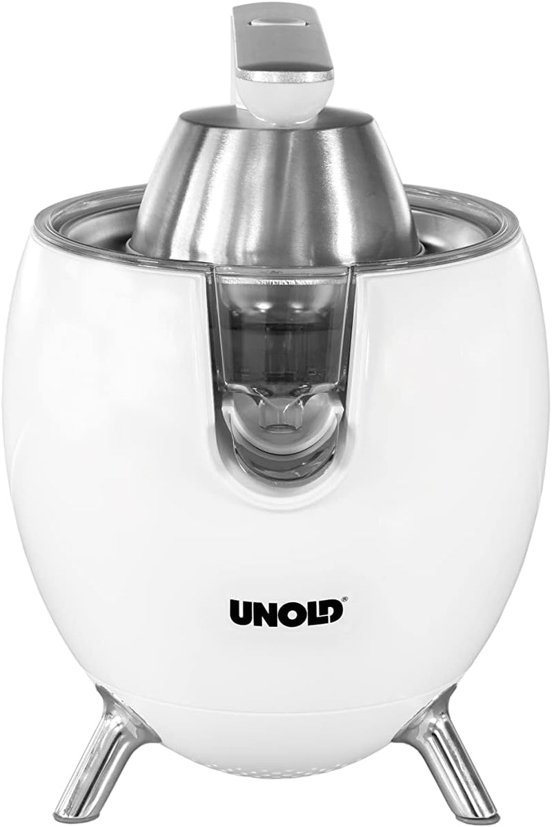 UNOLD 78130 ZITRUSPRESSE Power Juicy White für grosse und kleine Zitrusfrüchte, 300W Motor für perfe