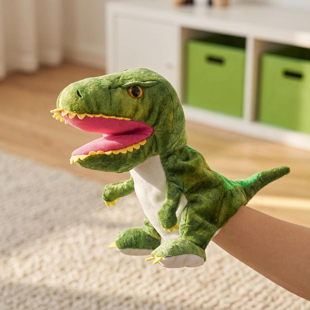 lilizzhoumax Dinosaurier Kuscheltier, Simuliertes Tier Dinosaurier Handpuppe aus Plüsch, Kawaii Nied