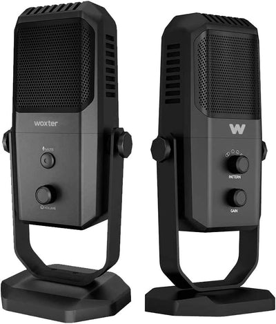 Woxter Mic Studio 100 PRO - Professionelle Mikrofon Kondensation (Niere und omnidirektional), 3,5mm,