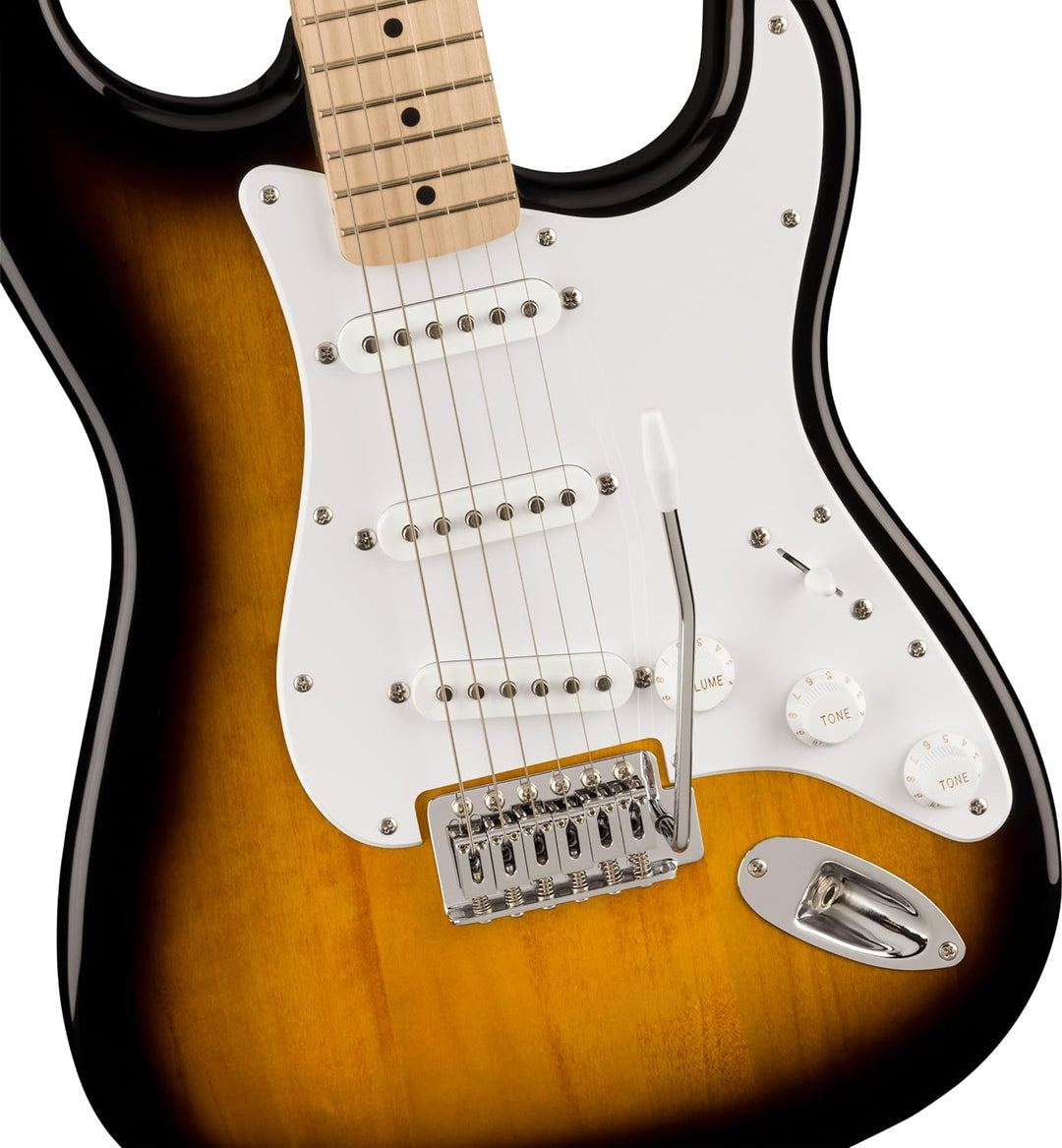 Squier by Fender Sonic Stratocaster® E-Gitarre, Griffbrett aus Ahorn, weisses Schlagbrett, 2-farbige