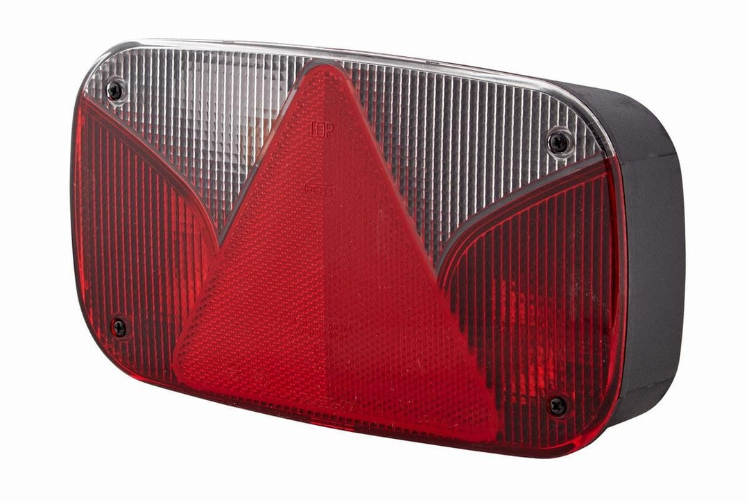 HELLA - Heckleuchte - Glühlampe - 12V - geschraubt/Anbau - Lichtscheibenfarbe: weiss/rot - Stecker: