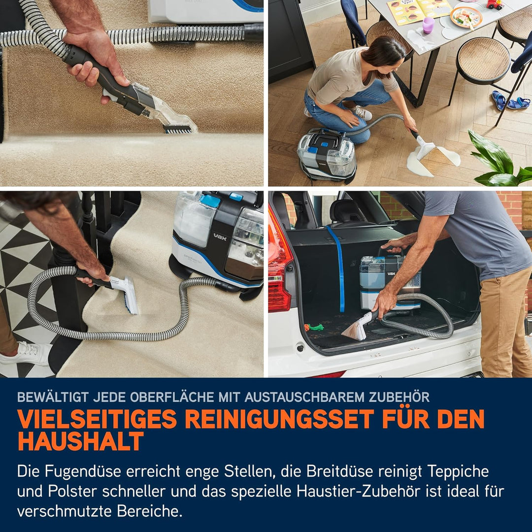 Vax SpotWash Max Duo Fleckenreiniger Leistungsstarker Teppich-und Polsterreiniger Gerät mit SpinScru