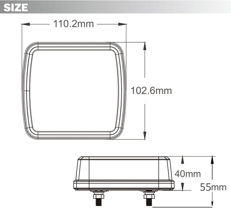 AGRISHOP LED Rückleuchten Anhänger Set 12/24V,2PCS LED Anhänger Heckleuchten Leuchten,Rücklicht Anhä