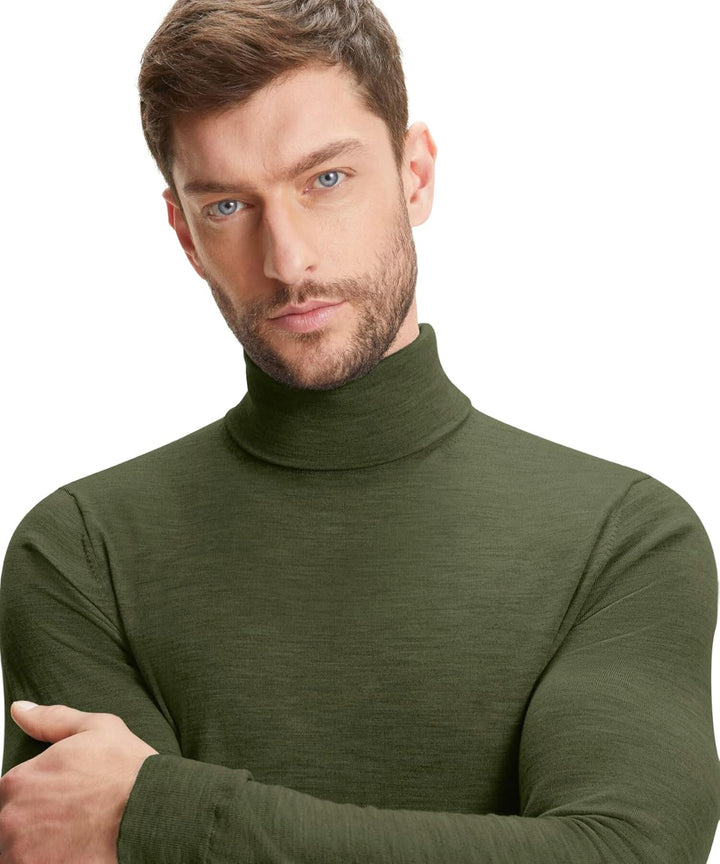FALKE Herren Basic Roll Neck Rollkragen Pullover elegant klassisch für Business und Freizeit mit Rol