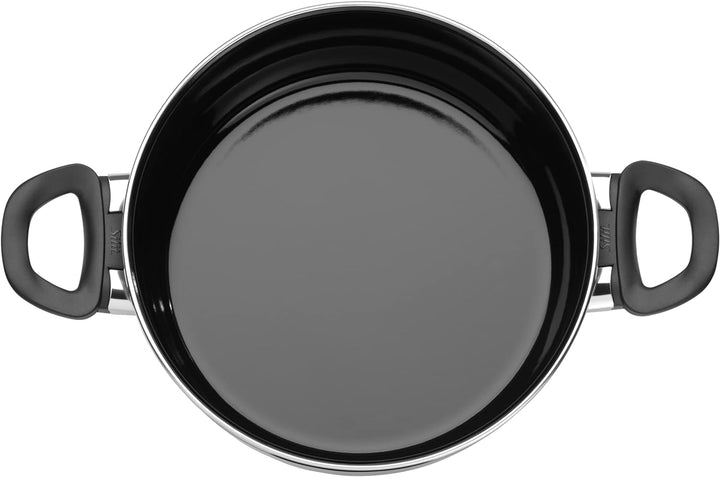 Silit Modesto Line Topfset Induktion 4-teilig, Kochtopf Set mit Glasdeckel, Silargan Funktionskerami