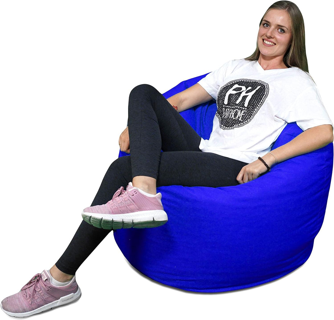 PATCH HOME Sitzsack Tropfenform - 3 Grössen - 25 Farben XXL - Höhe 115cm, Durchmesser 95cm Pink