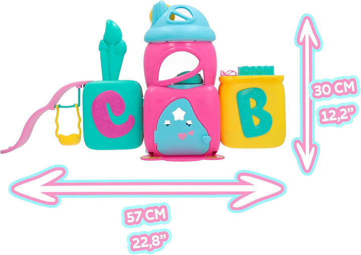 Cry Babies Playtime Jenna's Day Care, Puppenhaus, Playset mit Exklusiver Puppe Jenna, 18+ Zubehörtei
