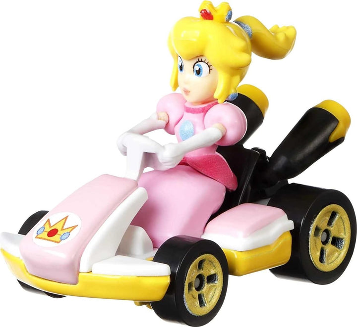 Hot Wheels GXX97 - Mario Kart-Fahrzeuge im 4er-Pack mit 1 exklusiven Sammlermodell, Spielzeug ab 3 J